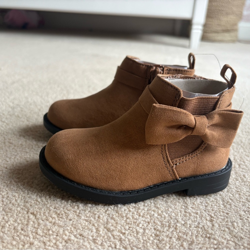 GAP Kids Tan Bow Ankle Boots